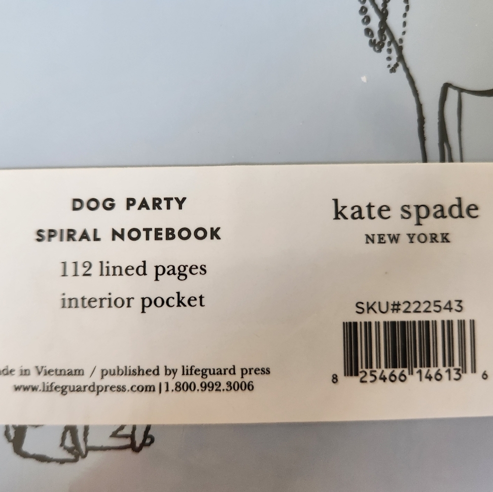 kate spade Blue Dog Spiral Notebook NWT - Picture 3 of 4